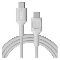 USB-C laidas 2m 100W Greencell PowerStream greito įkrovimo PD Snow White