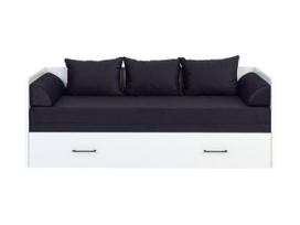 Sofa-lova Tetrix, juoda/balta