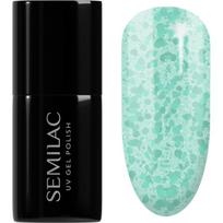 Semilac UV Hybrid Crushed_ICE gelinis nagų lakas, stingstantis UV / LED lempos šviesoje atspalvis 495 Mint Glacier 7 ml