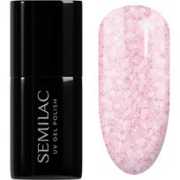 Semilac UV Hybrid Crushed_ICE gelinis nagų lakas, stingstantis UV / LED lempos šviesoje atspalvis 491 Strawberry Ice 7 ml