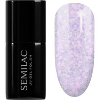 Semilac UV Hybrid Crushed_ICE gelinis nagų lakas, stingstantis UV / LED lempos šviesoje atspalvis 492 Icy Lavender Bliss 7 ml