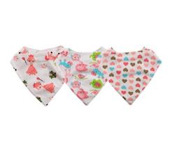 Vaikiškų seilinukų - kaklaskarių rinkinys Lorelli Bandana Girl, 1 vnt.