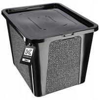 Daiktadėžė su dangčiu, 30 l, juoda