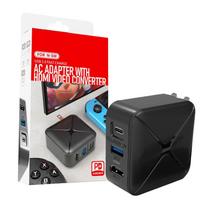 HONSON USB 3.0 greitojo įkrovimo adapteris su HDMI prievadu/ES kištuku, skirtas Switch/Lite/Oled
