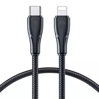 Joyroom Surpass Series A11 Lightning /USB-C 20W 0.25 m kabelis – juodos spalvos