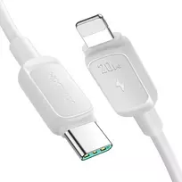 Joyroom Multi-Color Series A14 USB-C / Lightning 20W kabelis 1.2 m – baltos spalvos