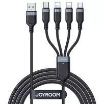 Joyroom Multi-Use Series S-A18 4in1 USB-A – USB-C / Lightning / Lightning / micro USB kabelis 1.2m – juodos spalvos