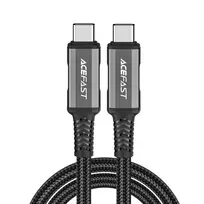 Acefast C1-09 USB-C / USB-C USB4 PD3.1 kabelis 5A 1m – pilkos spalvos-juodos spalvos