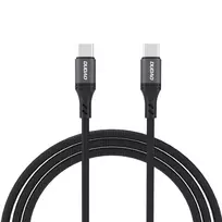 Dudao L3CC USB-C – USB-C 60W 2m pintas laidas – juodos spalvos