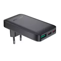 Acefast A100 65W GaN 2 USB-C+ USB-A įkroviklis Ultra Slim – juodos spalvos