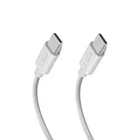 SBS TECABLETISSUETCC2G kabelis 2 x USB-C 2m 60W with Power Delivery – pilkos spalvos