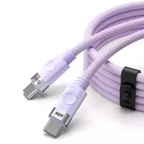 Orico CDX 60W 3A Power Delivery USB-C – USB-C 1m kabelis – violetinės spalvos