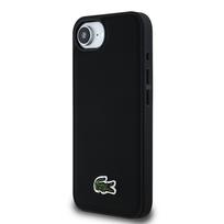Lacoste Iconic Petit Pique Woven Logo MagSafe dėklas skirtas Apple iPhone 16e juodos spalvos