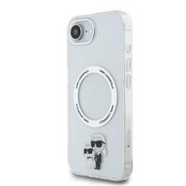 Karl Lagerfeld IML Karl and Choupette MagSafe dėklas skirtas Apple iPhone 16e skaidrus