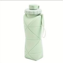 Sulankstoma silikoninė vandens gertuvė, 600ml, žalia