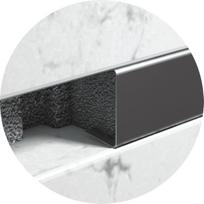 Profilis C tipo, nerūdyjančio plieno, dekoratyvinis Stainless Steel Profiles | 20 mm L-250cm