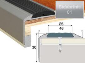 Profilis Effector A38 laiptams, su juoda guma | sidabrinis 90 cm 50x30 mm