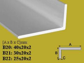 Profilis Effector, kampinis | B20 aliuminis 40x20 mm 200 cm