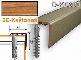 Profilis laiptams PVC Myck, 25 x 25 mm | kaštonas, 2 m