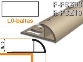 Profilis užbaigimo PVC Aspro, išorinis | 10 mm x 2.5 m, baltas