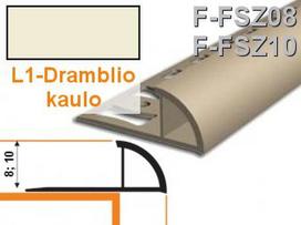 Profilis užbaigimo PVC Aspro, išorinis | 10 mm x 2.5 m, dramblio kaulas