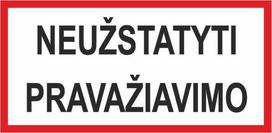 Lipdukas neužstatyti pravažiavimo 170x100mm
