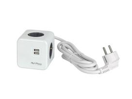 Buitinis ilgintuvas AURA LINE, 4 vt., 2USB C, 1,5m