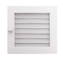 Židinio grotelės HEARTH 170x170mm, (baltos su žaliuzėmis)