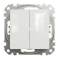 Perjungiklis SCHNEIDER SEDNA DESIGN, 2klav., baltos spalvos
