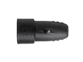 Ilgintuvo lizdas N&L, 3P, 16A, 250V, juodos spalvos