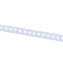 Tvirtinimo juosta, perforuota, 12 x 0.7 mm, 3 m, balta