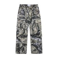 2023 High Street American Hip-Hop Raw Edge Multi-Pocket Straight Wide-Leg Jeans for Men & Women 3XL kamufliažas
