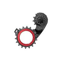 absoluteBlack HOLLOWcage® Ultegra 8150 Carbon Ceramic Oversized galinio perjungėjo kojelė su ratukais | Red