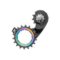 absoluteBlack HOLLOWcage® DuraAce 9250 Carbon Ceramic Oversized galinio perjungėjo kojelė su ratukais | Rainbow