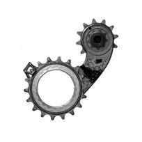absoluteBlack HOLLOWcage® SRAM eTap AXS Carbon Ceramic Oversized galinio perjungėjo kojelė su ratukais | Titanium