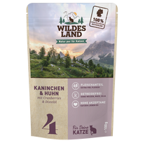 WILDES LAND rabbit&chicken begrūdžiai konservai katėms su triušiena ir vištiena, 100 g