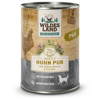 WILDES LAND PUR Adult Chicken with safflower oil konservai šunims su vištiena ir aliejumi, 400 g