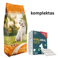 Hyaloral Giant N120 papildai sąnariams +BIO FORM ADULT CROCK sausas maistas suaugusiems šunims 20kg