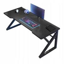 Kompiuterinių žaidimų stalas juodas anglies modernus žaidėjui 120 cm