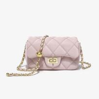 Pink Small Gold Ball Diamond Chain Bag for Women  New Trendy One-shoulder Diagonal Straddle Bag High-end Commuter Armpit Bag