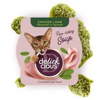 Delickcious vištienos sriuba katėms su pomidorais ir špinatais, 80g