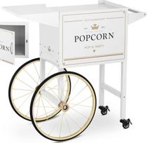 Royal Catering Popkornų gaminimo aparato pagrindo vežimėlis su retro korpusu 51 x 37 cm - baltos ir auksinės spalvos