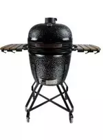 Kepsninė BIGGRILL Kamado 26" juodas + daugiafunkcinė 2 zonų sistema + plieninis pelenų valymo įrankis + kepsninės uždangalas + keramikinis vištos laikiklis