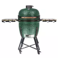 Kepsninė (Grilis) BIGGRILL Kamado Medium 21" žalias + daugiafunkcinė 2 zonų sistema + plieninis pelenų valymo įrankis + kepsninės uždangalas + keramikinis vištos laikiklis