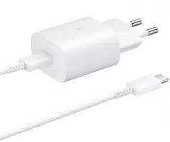 Įkroviklis Samsung USB-C 25W, 1m Baltas