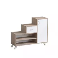 Batų spintelė, Hanah Home, Atlanto pušis Balta, 90 x 77 x 33, cm