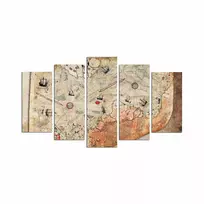 Dekoratyvinis paveikslas (5 vnt.), Wallxpert, daugiaspalvis, 110 x 60, cm