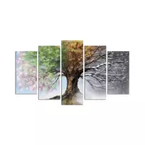 Dekoratyvinis paveikslas (5 vnt.), Wallxpert, daugiaspalvis, 110 x 60, cm