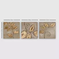 Dekoratyvinė drobės tapyba (3 vnt.), Wallxpert, daugiaspalvė, 30 x 90, cm