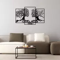 Dekoratyvinis metalinis sienų aksesuaras, Wallxpert, juodas, 116 x 71, cm